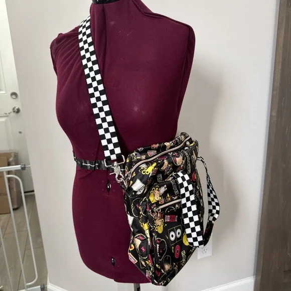 GWEN STEFANI HARAJUKU LOVERS Tote Cross Body Shoulder Bag ANIME Vintage Black - Picture 3 of 16